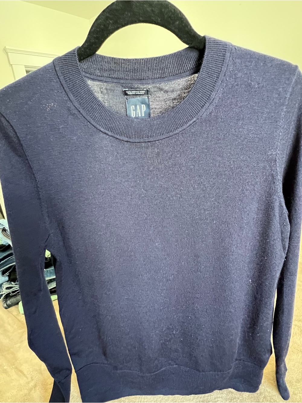 GAP Dark Navy Thin Crewneck Sweater
